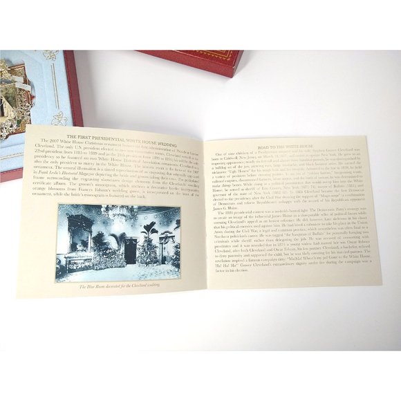 2007 Gold-plated White House Christmas Ornament The Wedding Cleveland, Orig Box - Picture 6 of 10